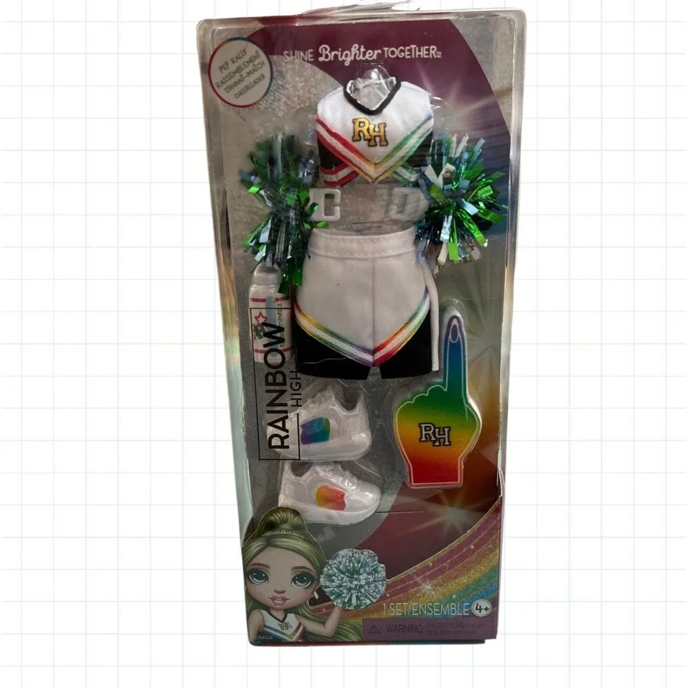 Rainbow High Pep Rally Fashion Pack Doll Clothes Uniform Shoes Cheerleader